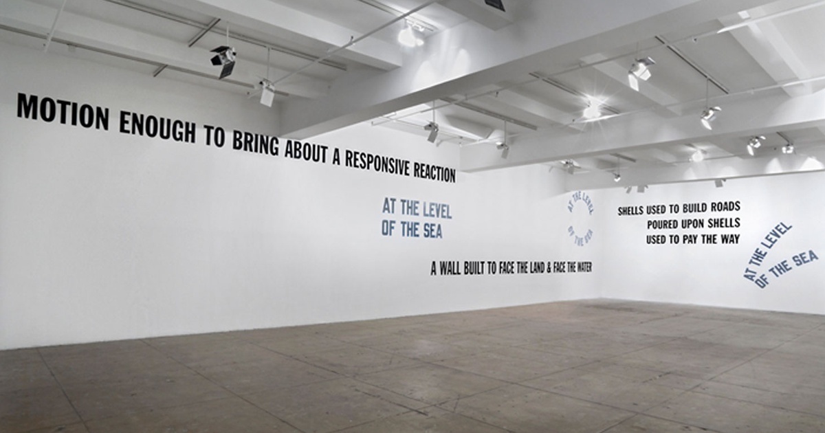 Lawrence Weiner | At the Level of the Sea | Marian Goodman